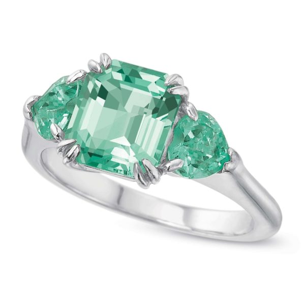 Three Stone Emerald Ring