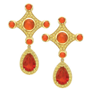 Fire Opals with Detachable Drops