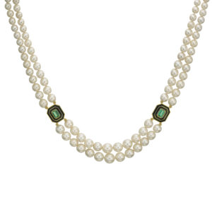 Museum Pearl and Tourmaline Necklace