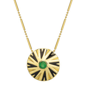 Shazam Emerald and Enamel Necklace