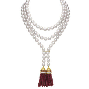 Andrew Glassford Lariat Pearl Necklace